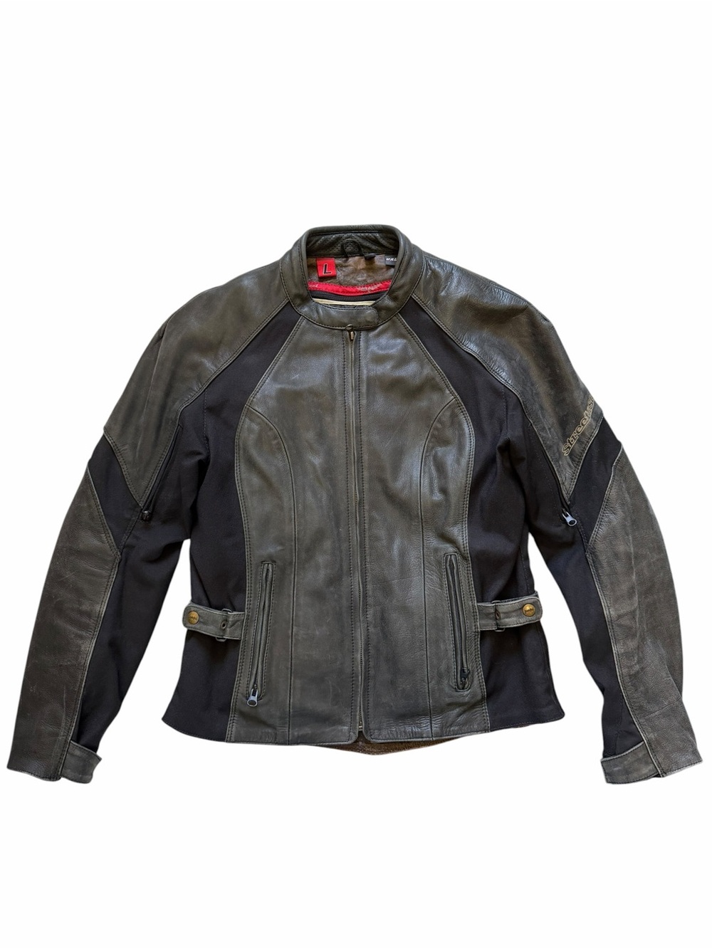Street & Steel Black Leather Moto Jacket Grunge Biker Edgy Biker Women's Large